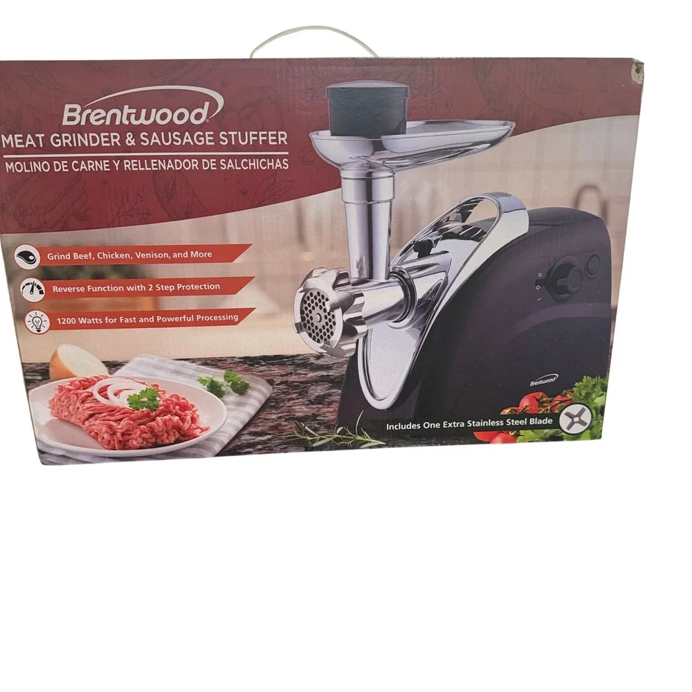 Brentwood MG-400BK Electric Meat Grinder & Sausage Stuffer 1200W Black